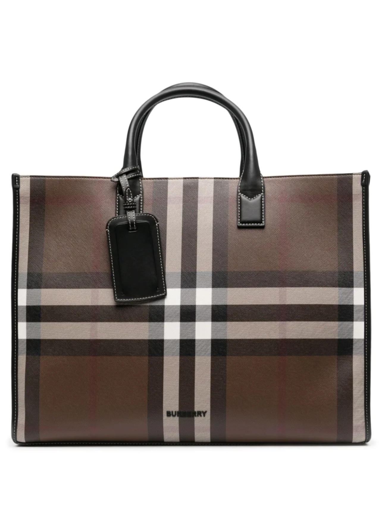 

Burberry сумка-тоут в клетку, коричневый