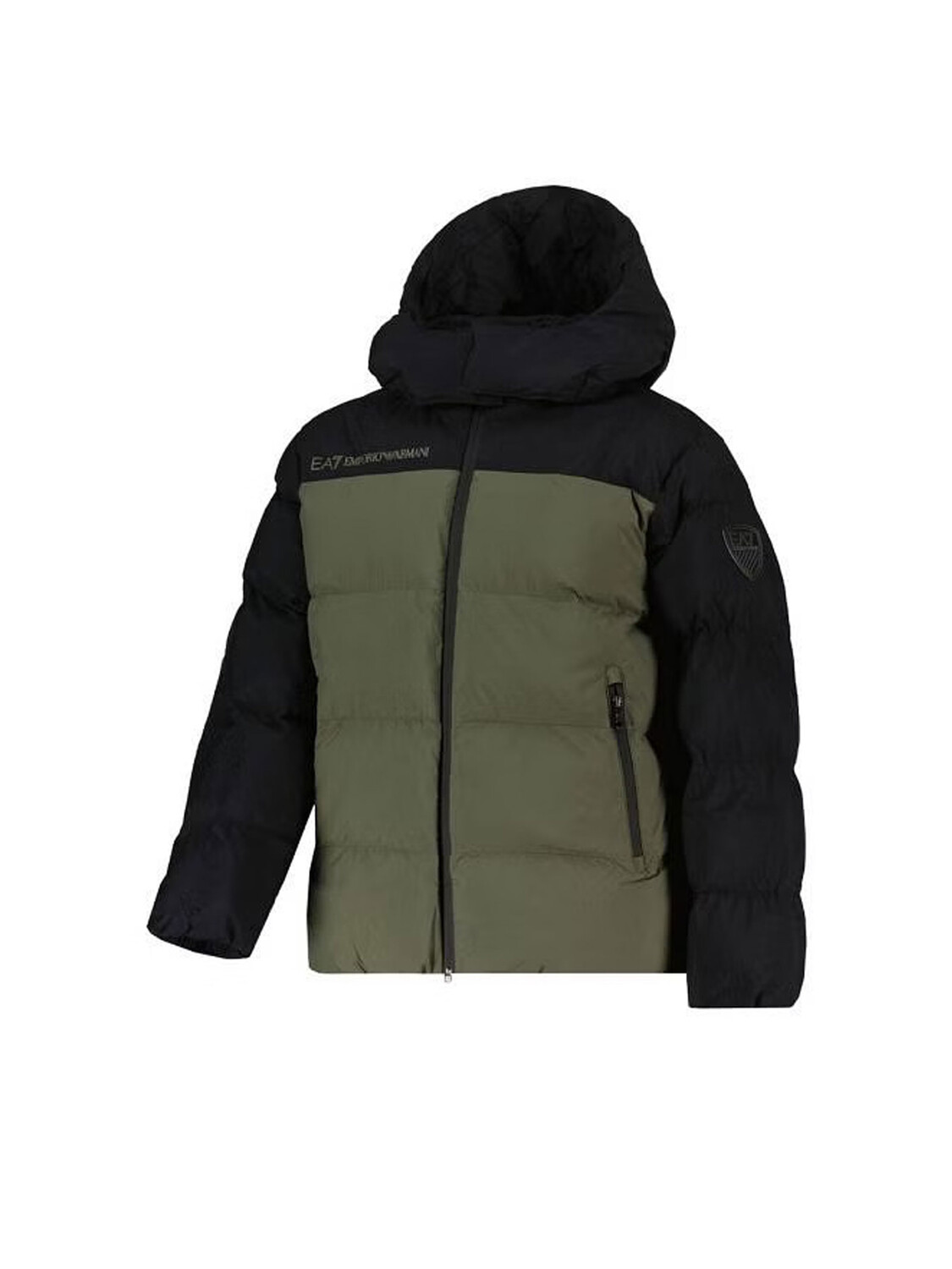 

Пуховик piumino colour block boy Ea7, зеленый