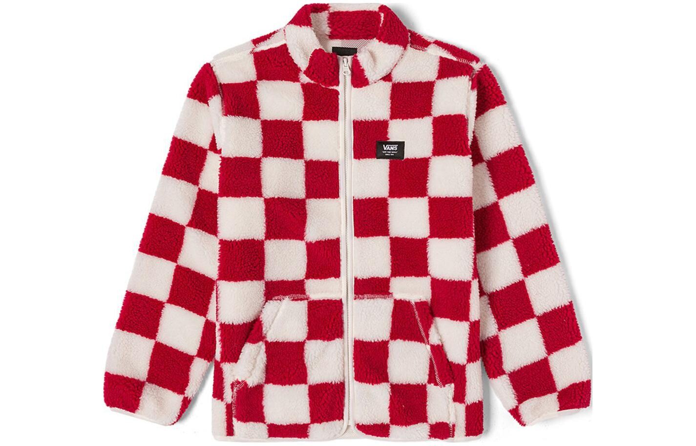 

Детская бархатная куртка Vans, цвет Red and White