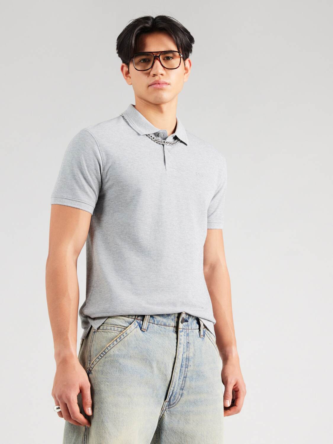 LEVI'S  Футболка 'Original Polo' в крапчатом сером — фото 3