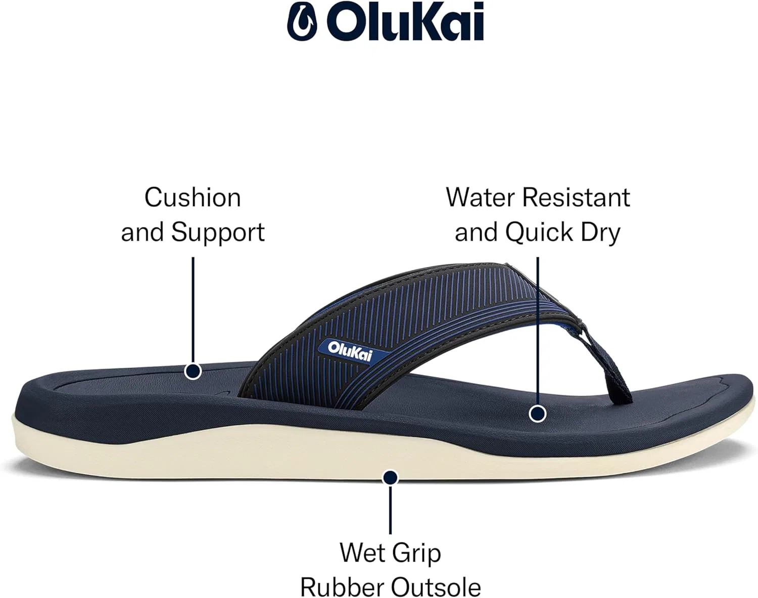 Сандалии с поддержкой стопы OLUKAI, Trench Blue — фото 3