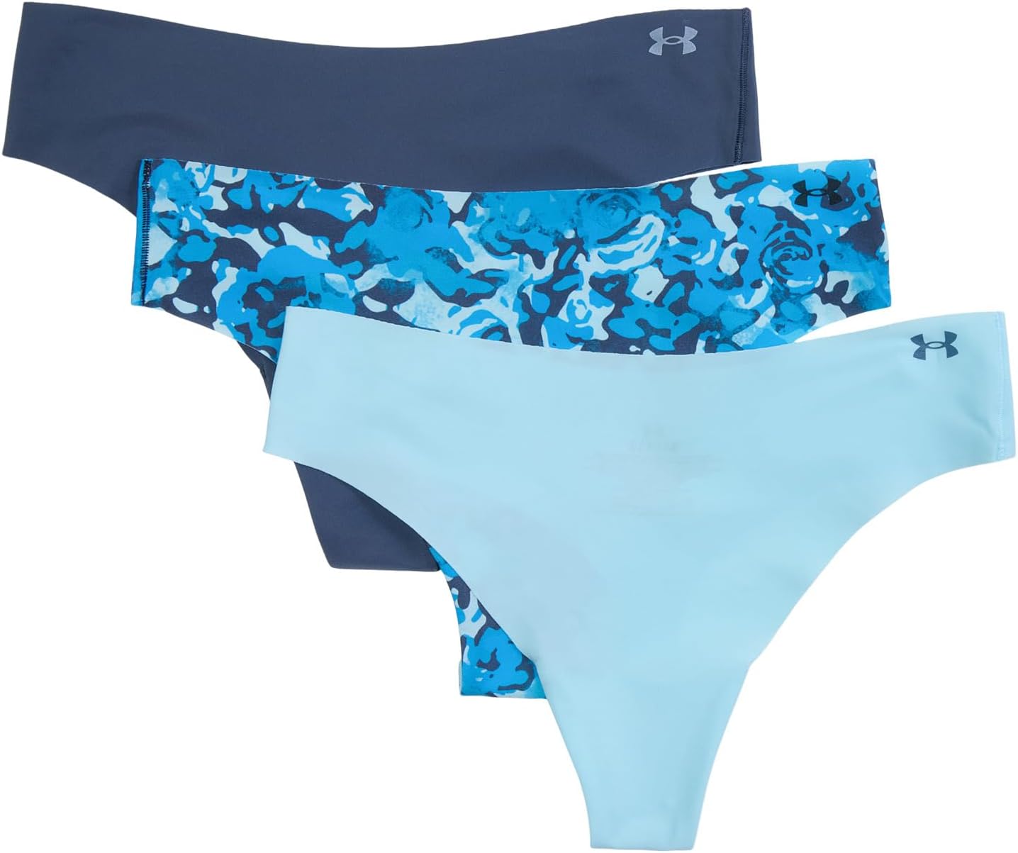 

Стринги Under Armour Seamless Thong - 3 PK Printed, цвет Opal Blue