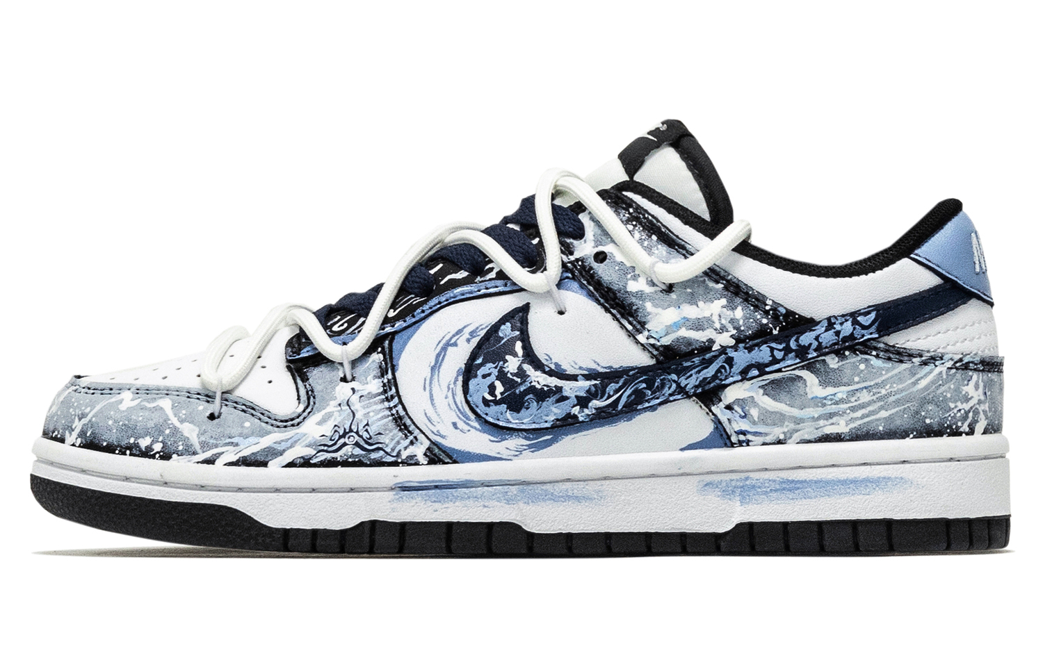 

Nike Нескользящие устойчивые к истиранию низкие кроссовки для скейтбординга dunk water walk белые синие детские