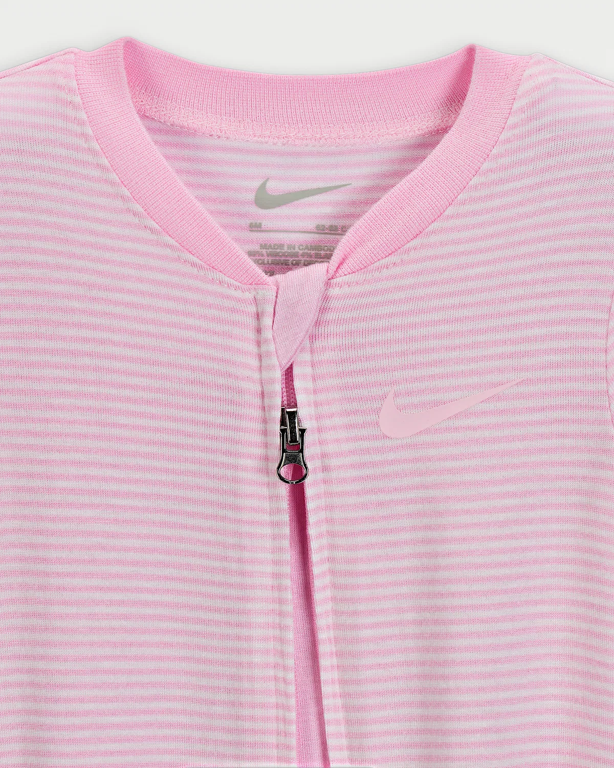 Боди-ползунок Nike в полоску, Pink Foam — фото 3