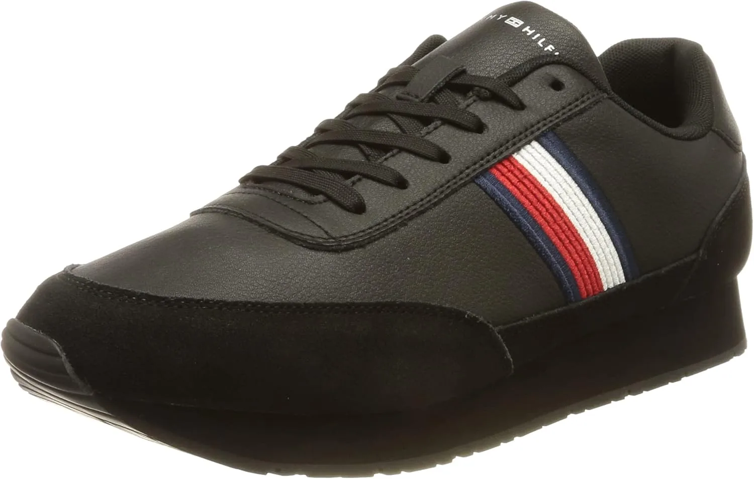Мужские кожаные кроссовки Tommy Hilfiger Signature, кроссовки для бега, черный
