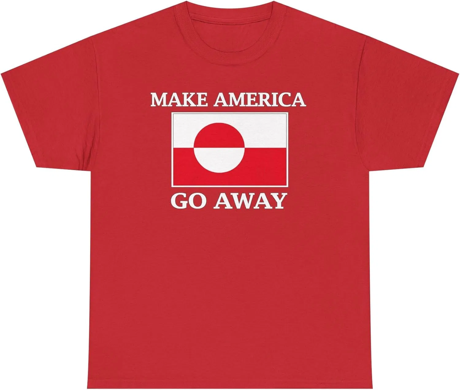 Футболка Make America Go Away | Флаг Гренландии GENERIC, красный
