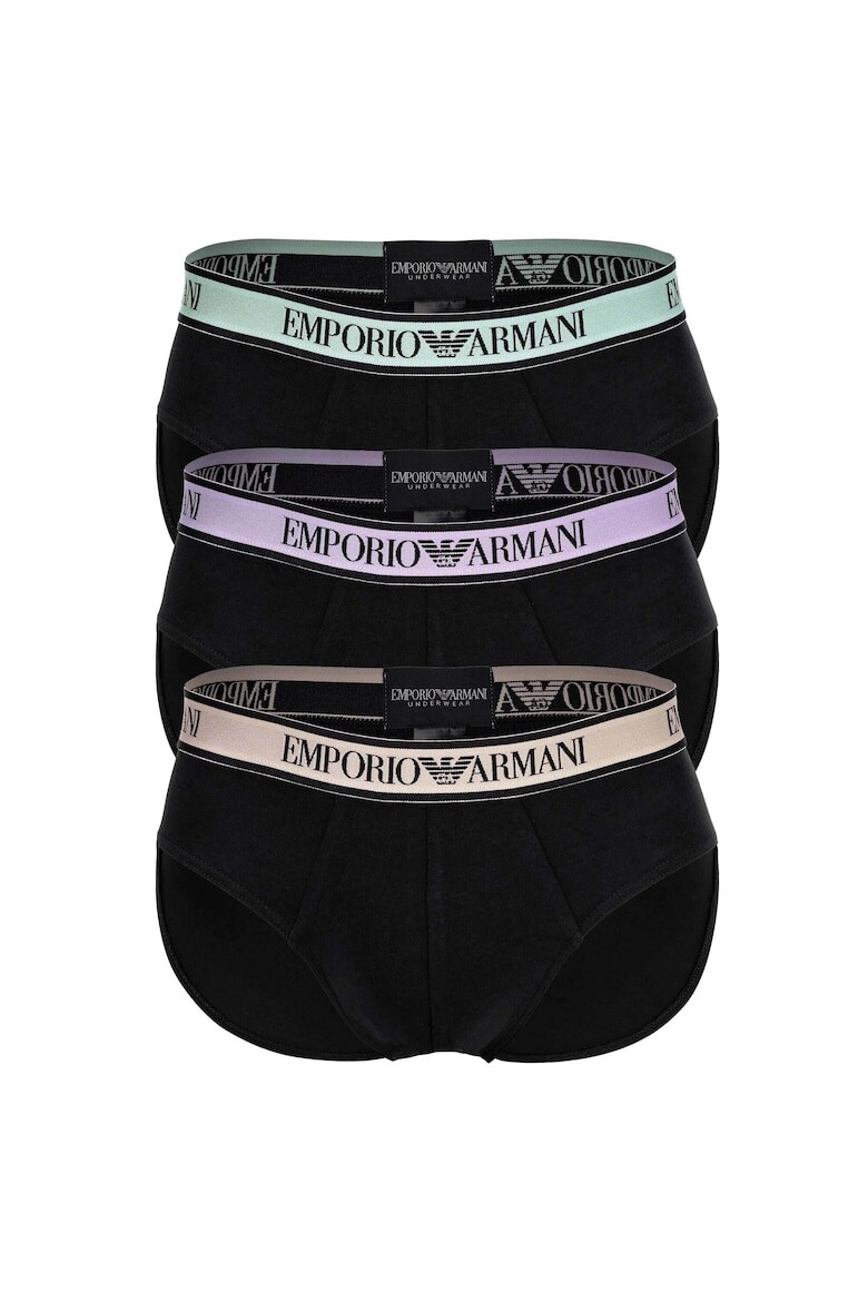 

Трусики с логотипом - 3 пары Emporio Armani, черный