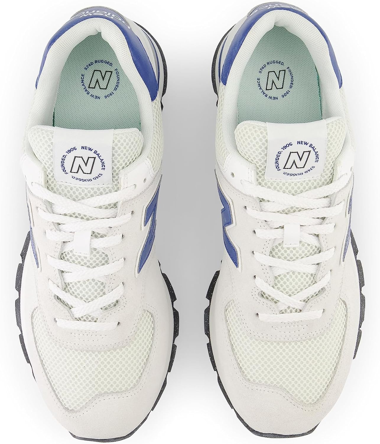 New Balance Man Мужские кроссовки 574d Rugged, White/Royal Blue — фото 2