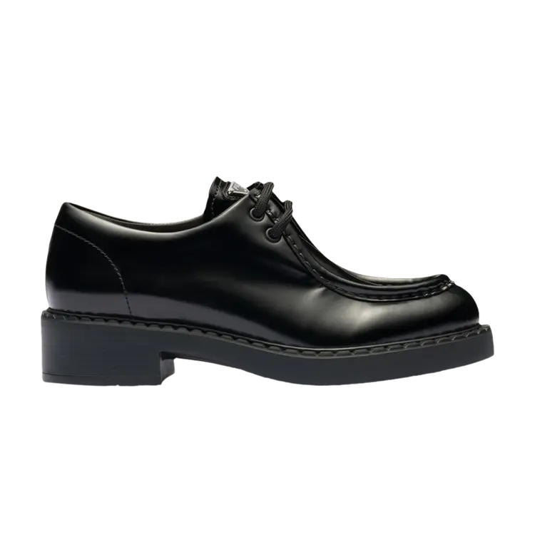 Кроссовки Prada Wmns Brushed Leather Lace-Up, черный
