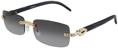 

Винтажные модные солнцезащитные очки без оправы со стразами, 2026 год, популярные очки с бриллиантами и металлическим покрытием, для мужчин и женщин, унисекс MTZJH, C2