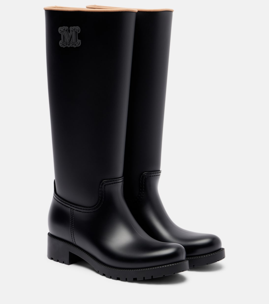 Резиновые сапоги Monogram Max Mara, черный
