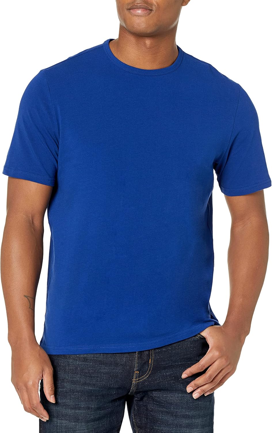 

Мужская хлопковая эластичная кофта Calvin Klein Lounge с коротким рукавом и круглым вырезом, Midnight Blue