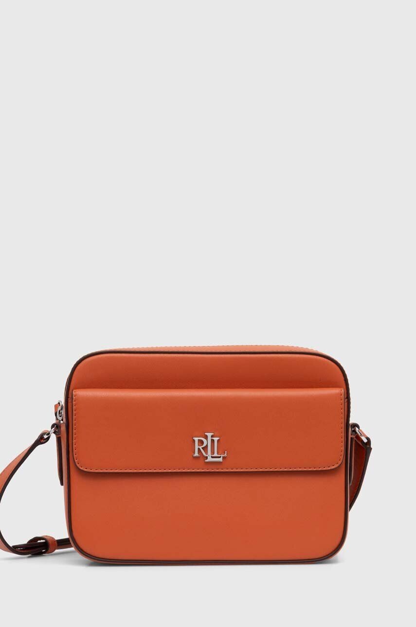 

Кожаная сумочка Lauren Ralph Lauren, оранжевый