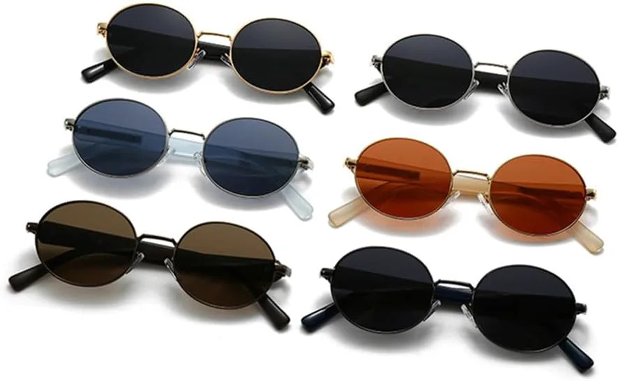 

Солнцезащитные очки UV400 — круглые, в стиле панк, синего цвета с металлическим блеском, для женщин и мужчин, для бега и активного отдыха UYPTK, Bronze Tea