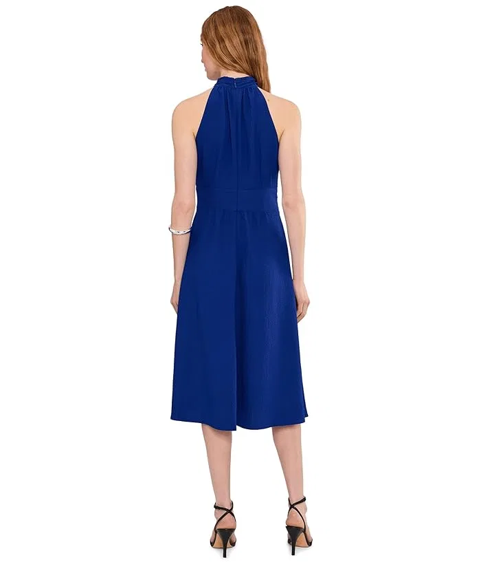Платье с высоким воротником и скрученным передом Calvin Klein, Ultramarine — фото 4