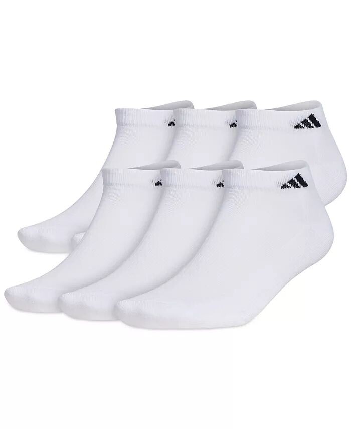 Мужские мягкие спортивные носки, 6 пар, низкая посадка adidas, белый — фото 2