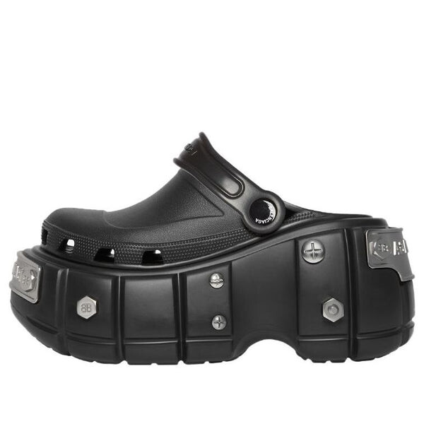 Сандалии hardcrocs slide x crocs 'nero silver' Balenciaga, черный