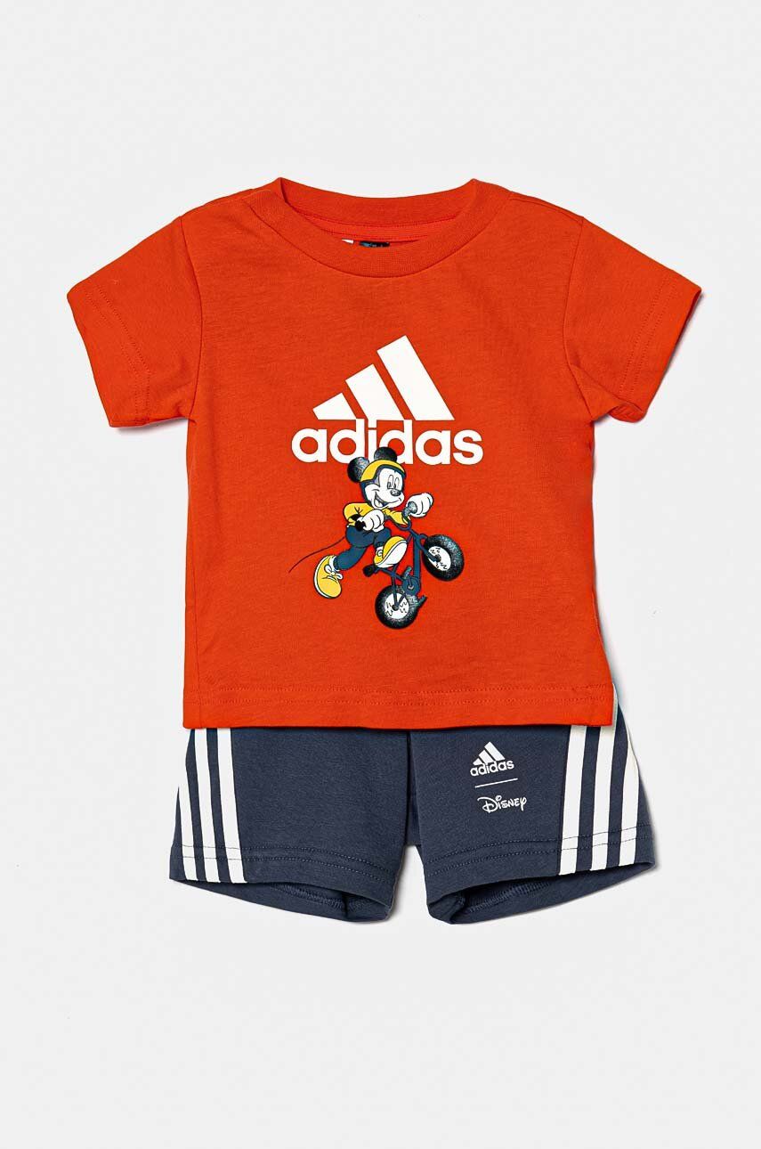 

Хлопковый костюм для новорожденных adidas x Disney, I DY MM T SET, красный