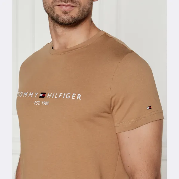 Облегающая футболка Tommy Hilfiger, коричневый — фото 4
