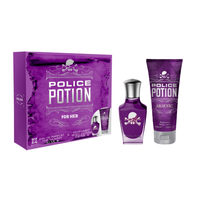 

Туалетная вода унисекс Potion Arsenic Eau de Parfum Estuche Regalo Police, EDP 30 ml + Body Lotion 100 ml