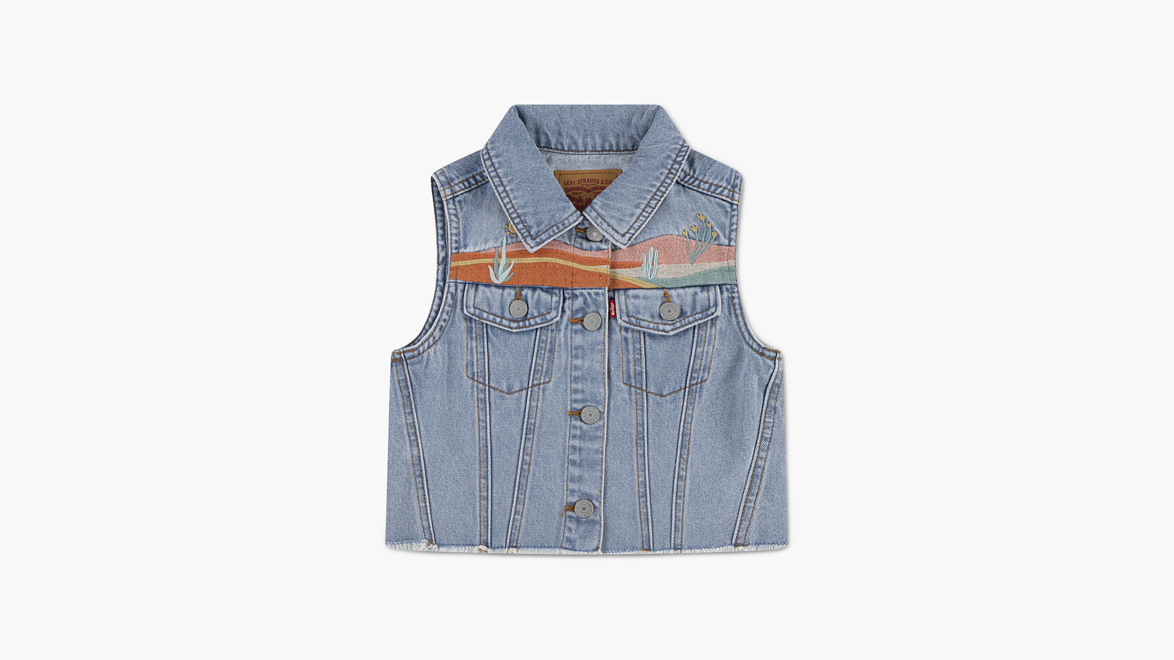 

Жилет Xs с вышивкой для больших девочек S-XL Levi's, цвет Desert Sky - Medium Wash