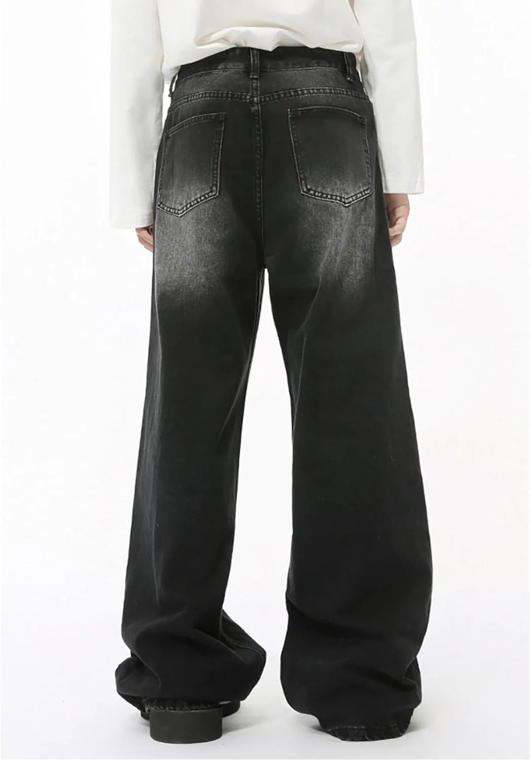 Джинсы, свободные, Dark Gray — фото 3