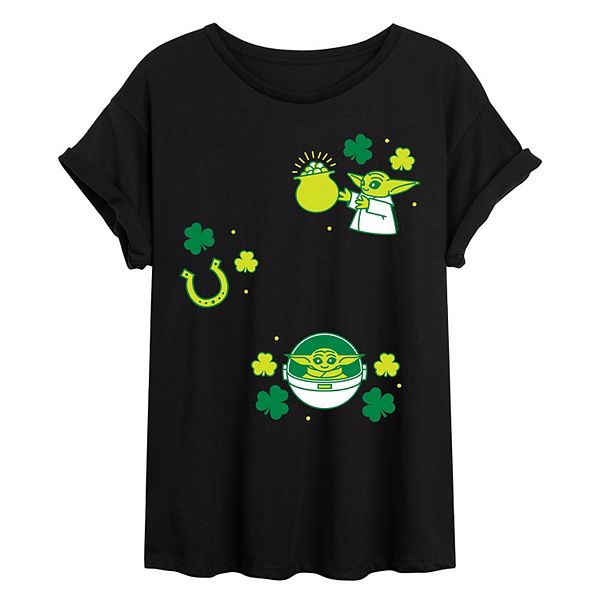 

Футболка Juniors The Mandalorian Grogu St Patrick's Day oversized Star Wars, Black, Черный, Футболка Juniors The Mandalorian Grogu St Patrick's Day oversized Star Wars, Black