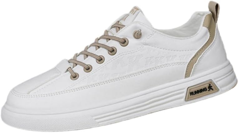 

Мужские повседневные спортивные кроссовки - удобные противоскользящие. Мягкий верх из ПУ. Подходят для ежедневной активности на свежем воздухе. Для ходьбы Fmshi, белый/хаки