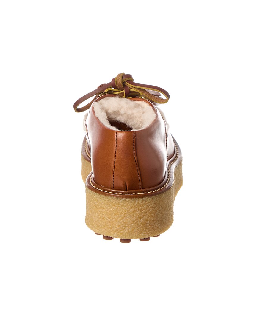 Кожаные и овчинные мокасины на платформе от TOD TOD's — фото 3