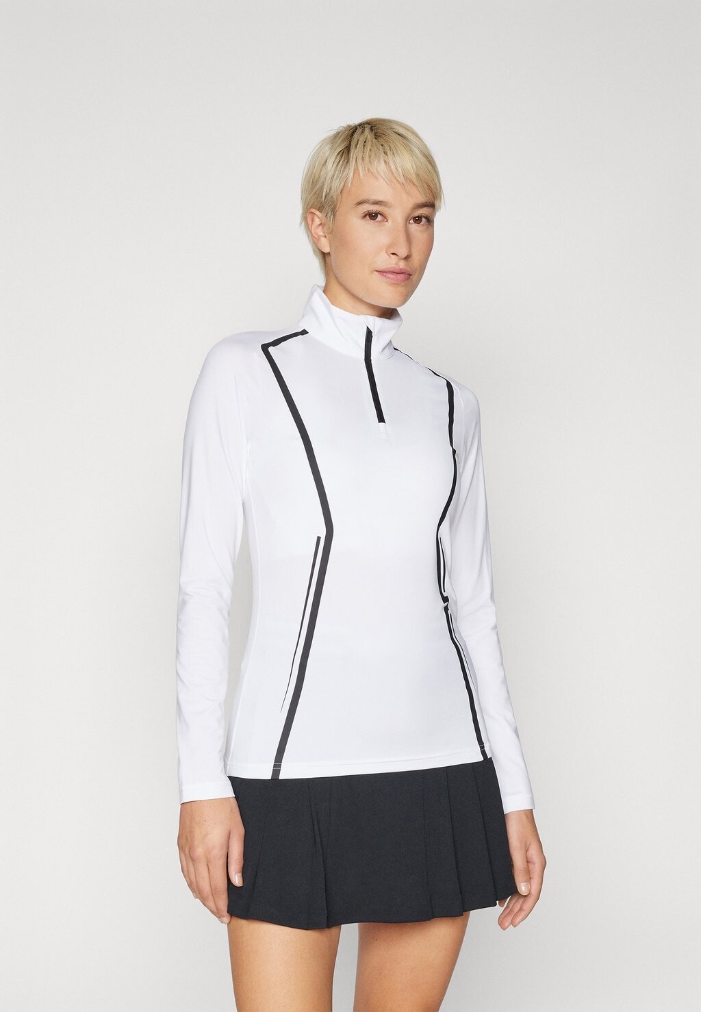 

Топ с длинными рукавами LINA QUARTER ZIP MID LAYER J.LINDEBERG Sports, белый