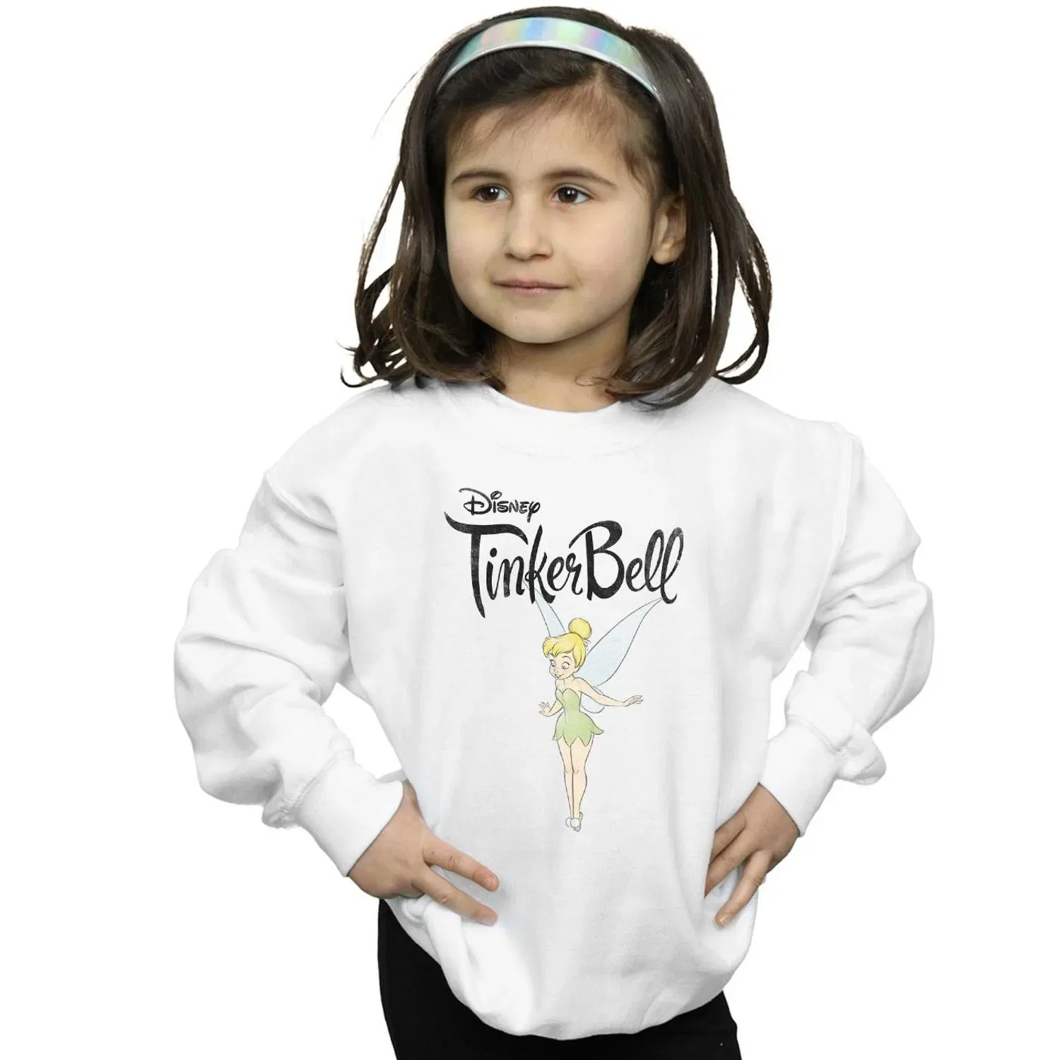 Детский свитшот с принтом Tinker Bell Disney, белый