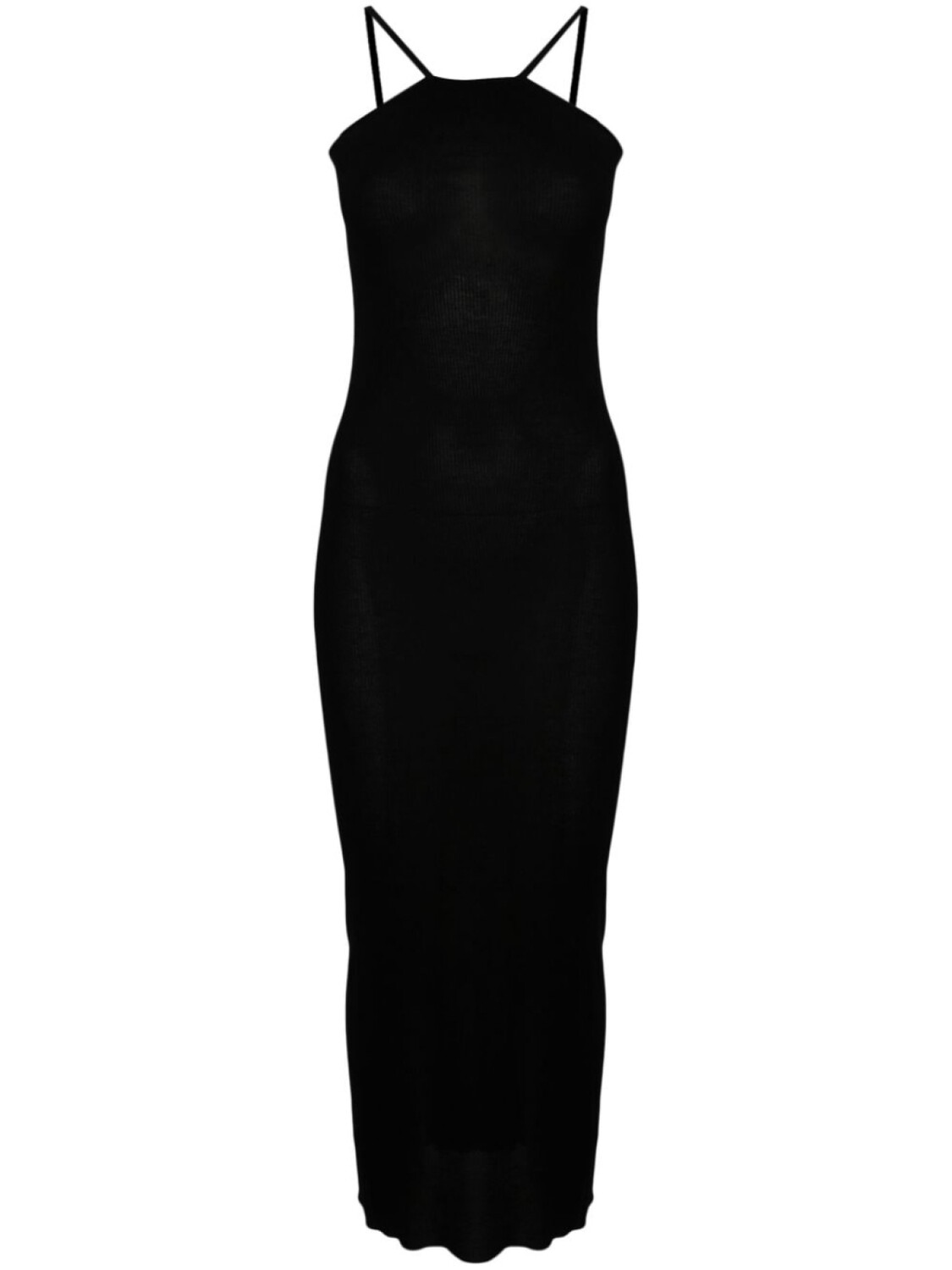 

Rick Owens платье макси Skorpio в рубчик, черный