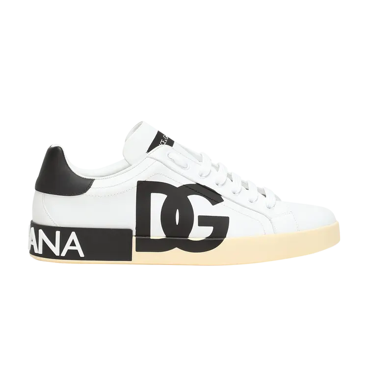 

Кроссовки Dolce & Gabbana Portofino Low 'DG Logo Print - White Black', белый
