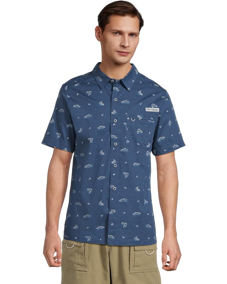 

Рубашка Columbia Wild Cast Camp Shirt, цвет Carbon Troutopia