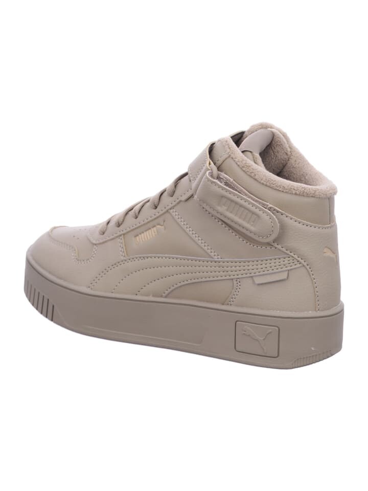 Элегантные туфли на шнуровке Puma Damen Carina Street Mid WTR, бежевый — фото 3