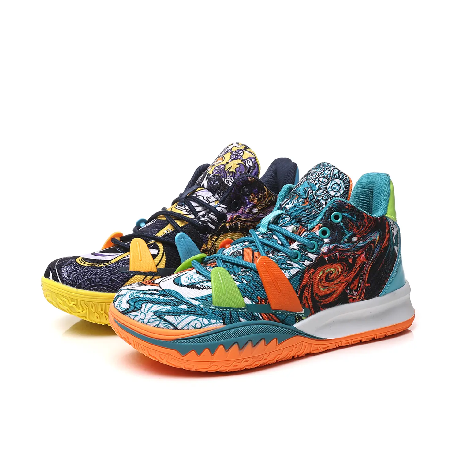 Баскетбольные кроссовки Basketball Shoes Unisex Mid-Top Burcome, цвет Lake Green Orange — фото 3