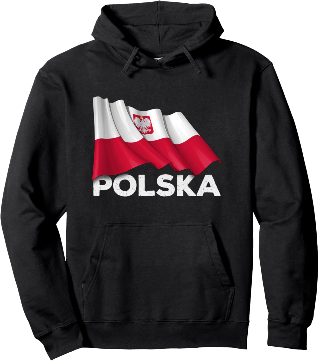 

Толстовка Polska Shirt - Стильная толстовка с флагом Польши Country Flag Shirts, черный