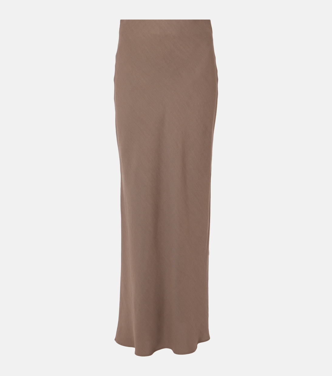 

Юбка макси из твила с высокой талией Brunello Cucinelli, Cacao