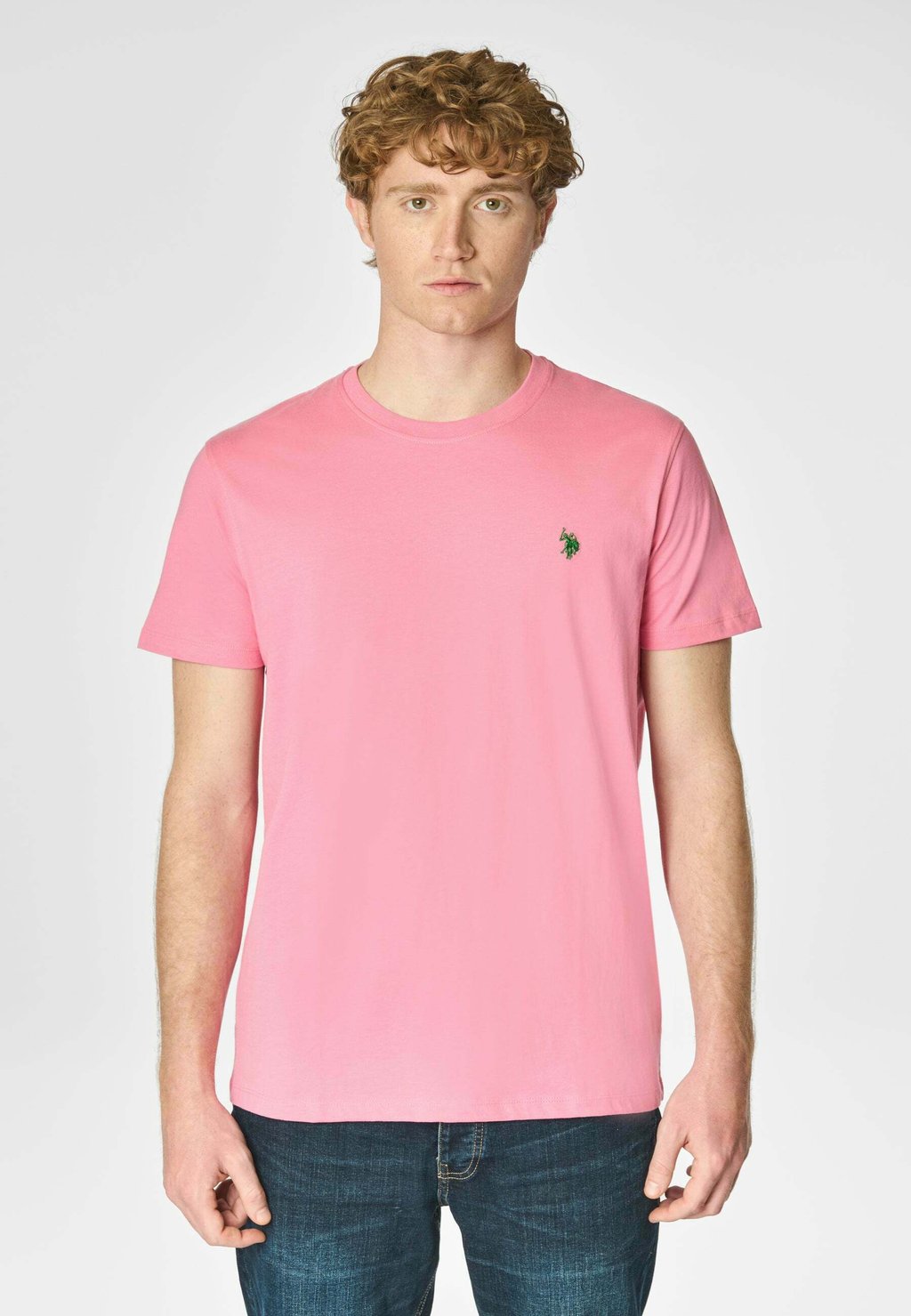 

Базовая футболка MANICHE CORTE IN CON LOGO U.S. Polo Assn., фуксия