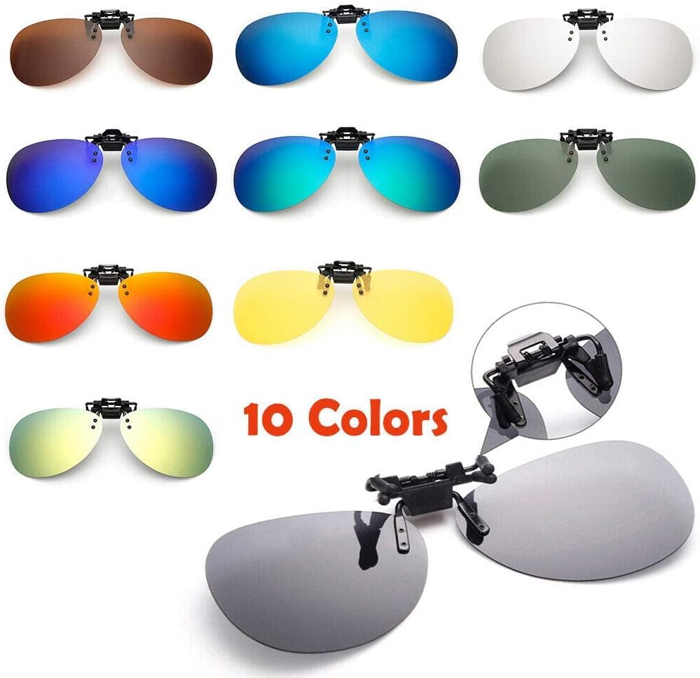 

Поляризованные солнцезащитные очки с зажимом для вождения, защита от ультрафиолета UV400 HD, дневное и ночное видение, затемненные линзы, для вождения и рыбалки Boxonly, Yellow