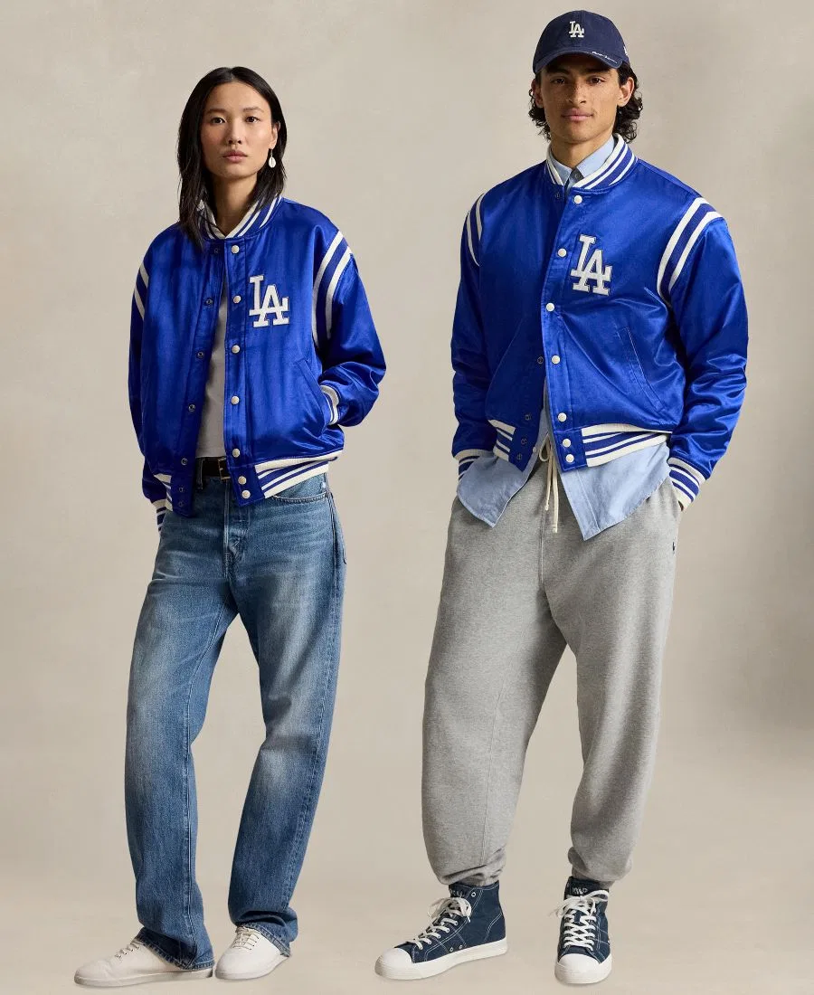 Мужская полосатая бейсбольная куртка "Доджерс" Polo Ralph Lauren — фото 2