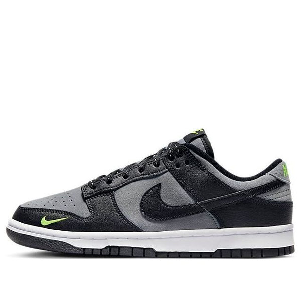 

Кроссовки dunk low 'black grey green strike' Nike, черный
