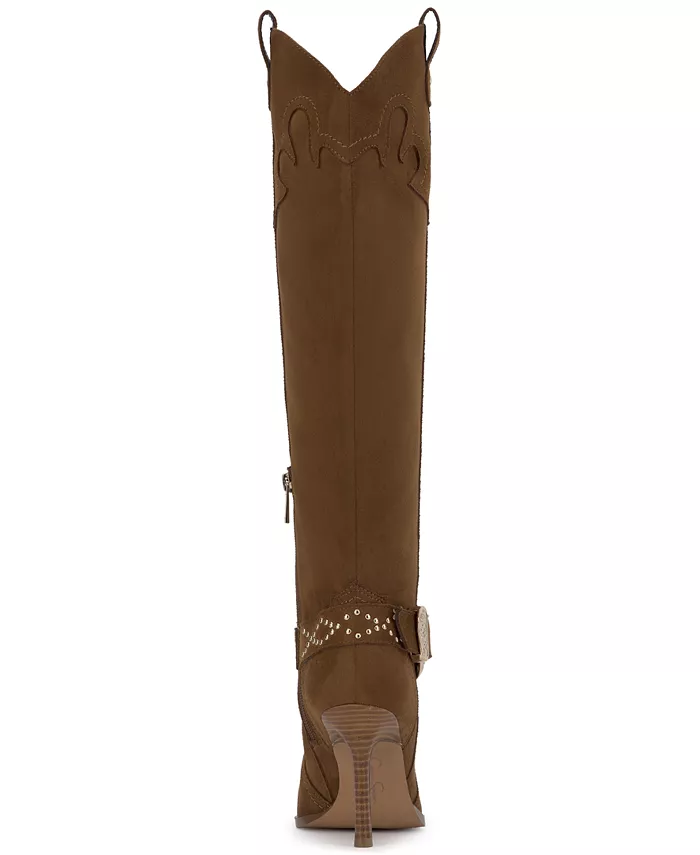 Женские ковбойские сапоги Kenzin Tall Western с пряжкой Jessica Simpson, коричневый — фото 3