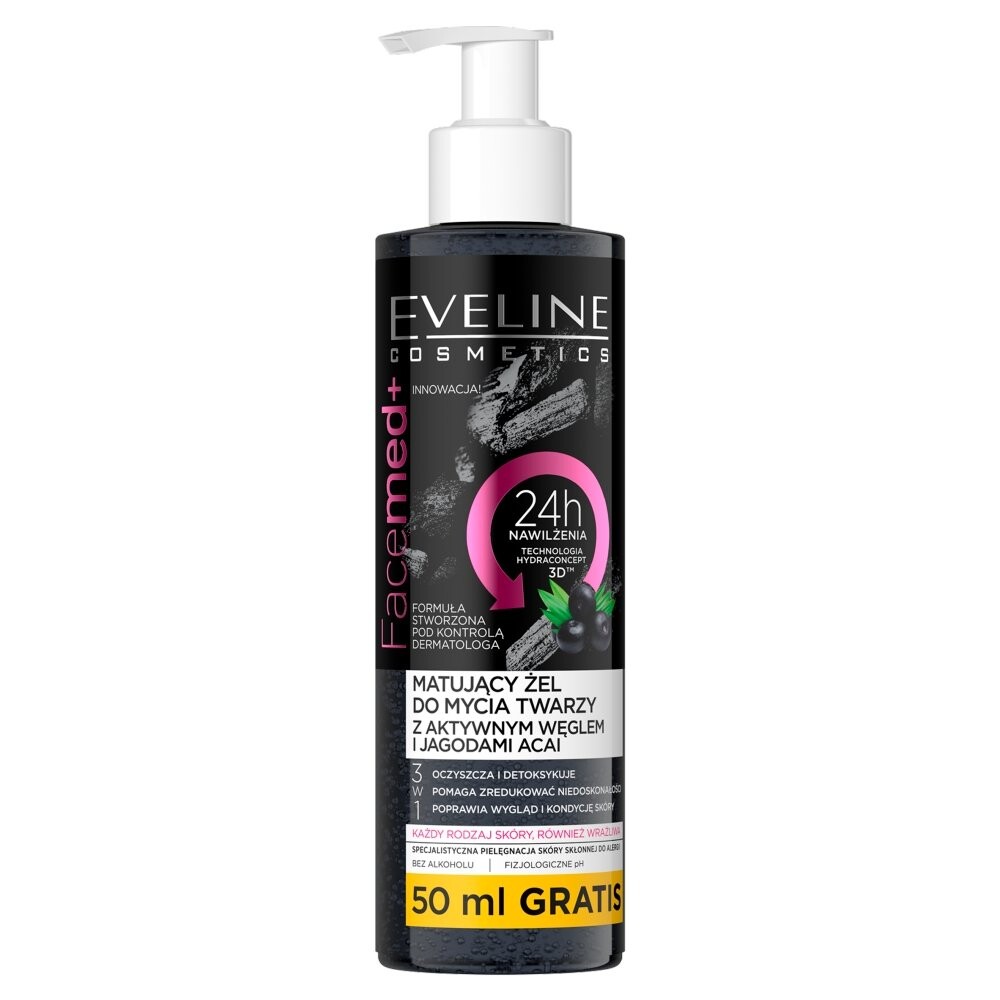 

Eveline Cosmetics, Facemed+, матирующий гель для умывания лица, 200 мл