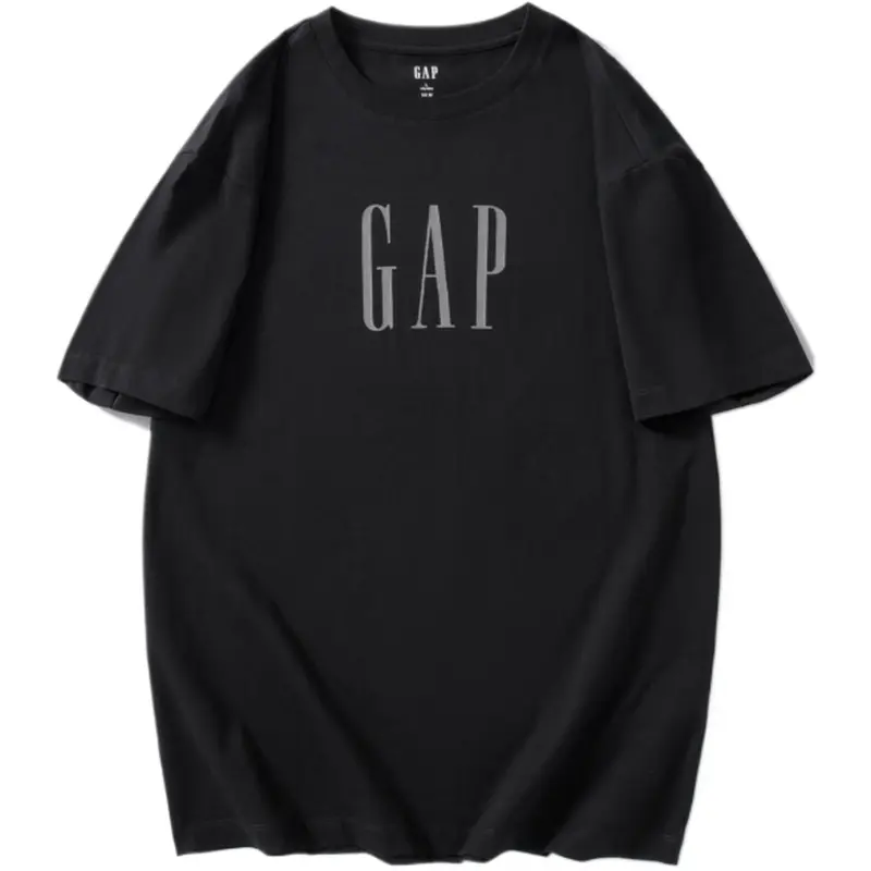 Мужские футболки с круглым вырезом, средней толщины GAP, черный 7 — фото 4