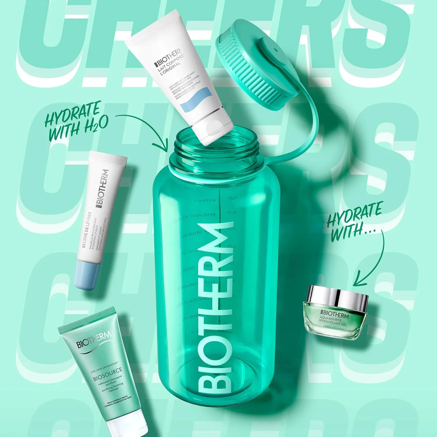 Набор Biotherm — The Drop - Aqua Drop для женщин, набор для увлажнения кожи и тела для нормальной и жирной кожи, 1 л в переработанной многоразовой — фото 4