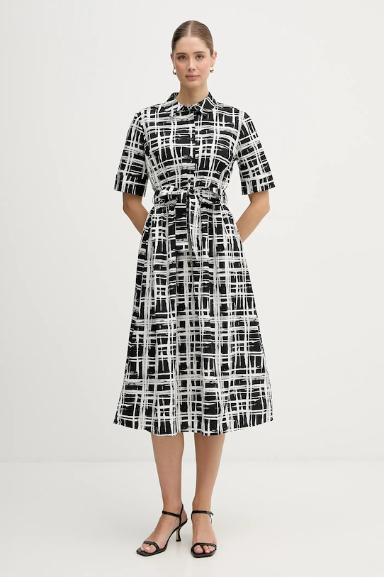 

Хлопковое платье DKNY, черный