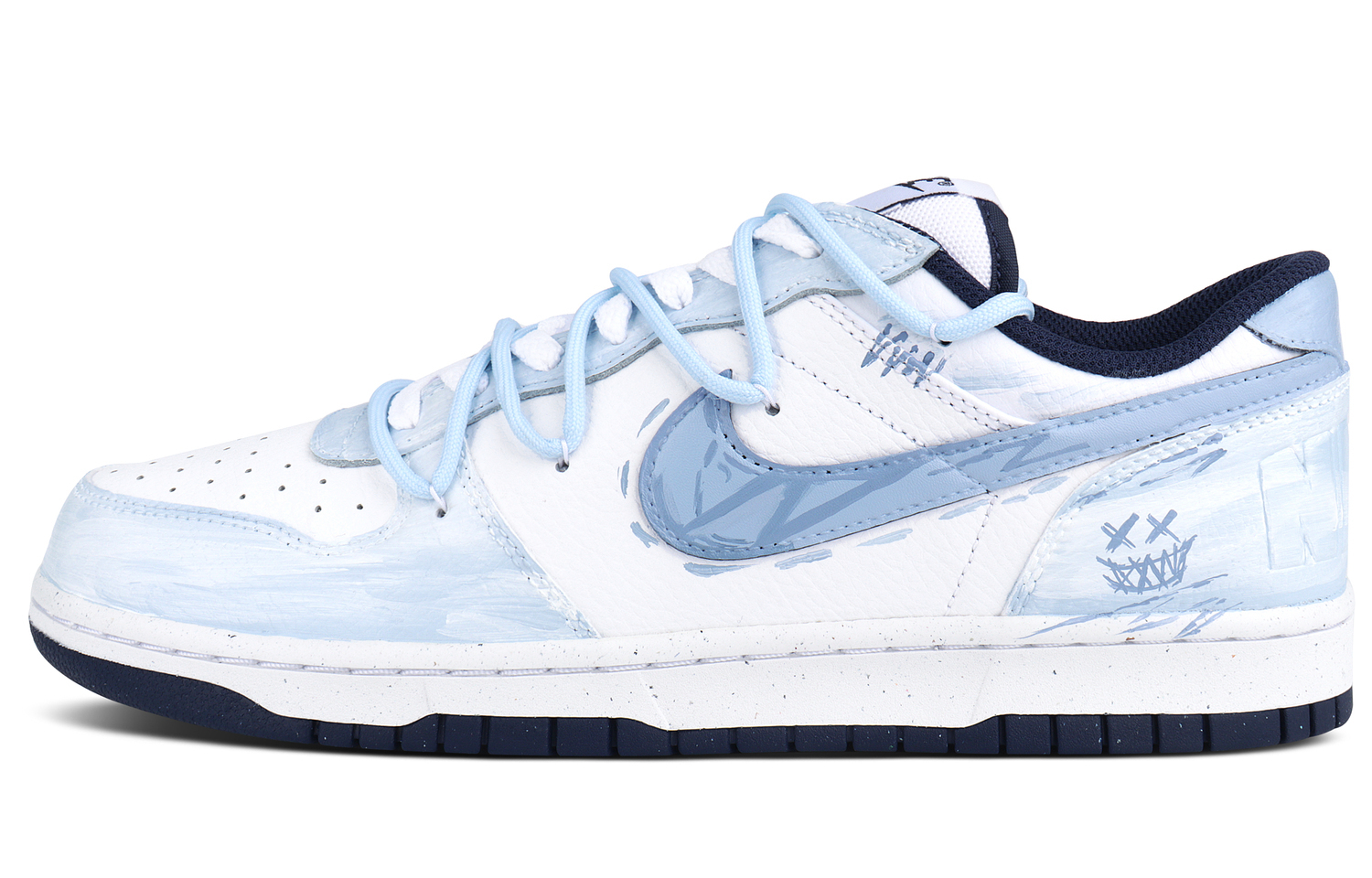 

Большие устойчивые к истиранию, легкие и дышащие низкие кроссовки для скейтбординга men's Nike, голубой