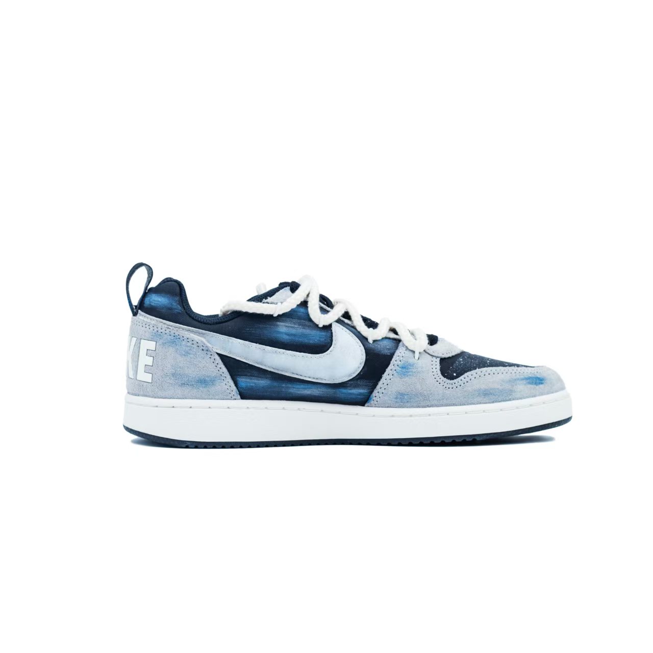 Nike Кроссовки для скейтбординга Court Borough Tracing Light Journey с устойчивостью к истиранию, низкие, унисекс, сине-серые — фото 3