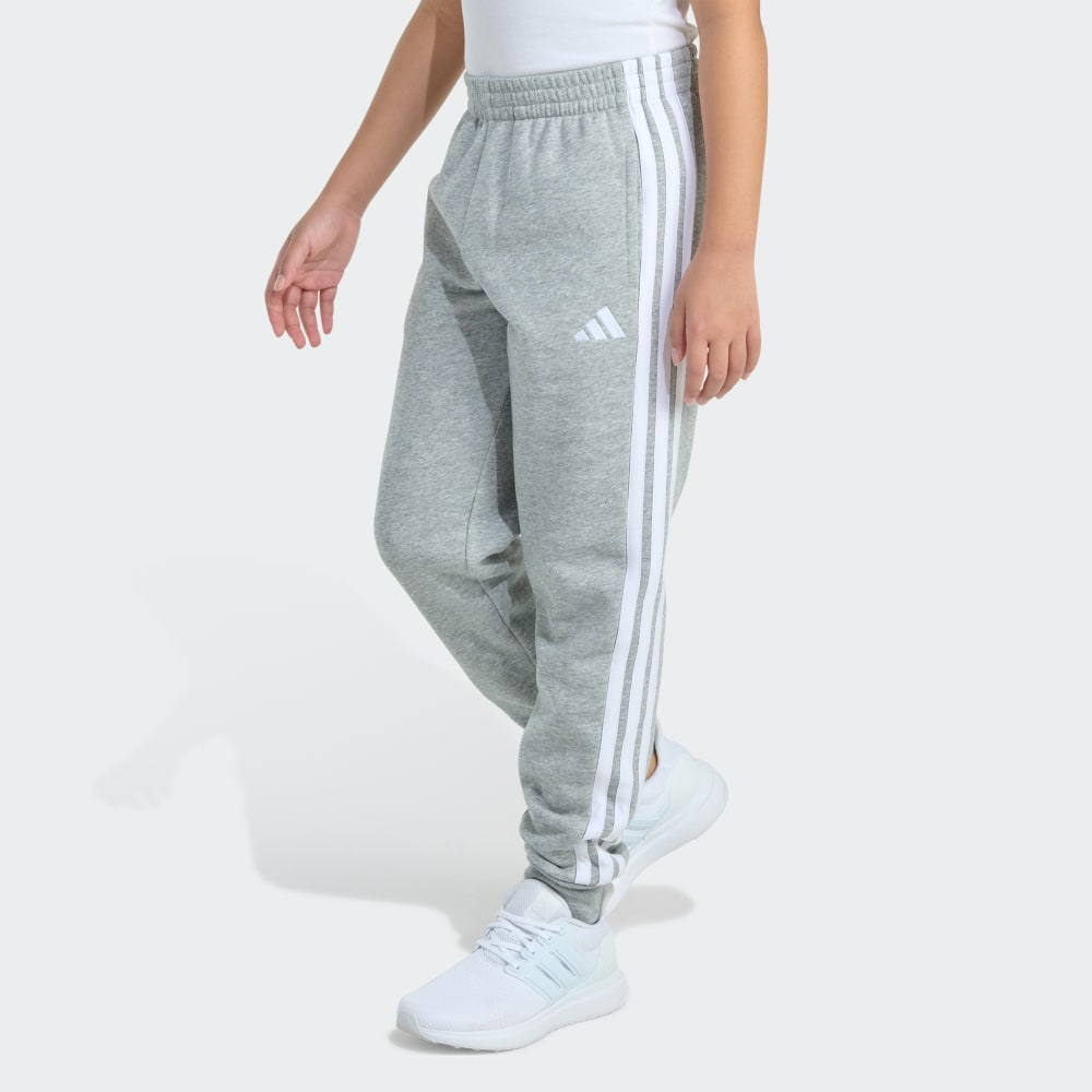 Спортивный костюм Adidas Elastic Waistband 3-Stripe Heather Fleece Jogger, цвет Medium Grey Heather — фото 3